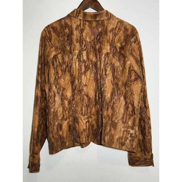 Birch Hill Women's Faux Snake Print Jacket Size XL - Picture 2 of 2